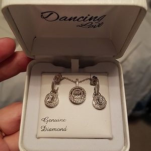 Diamond Necklace and Earring Set